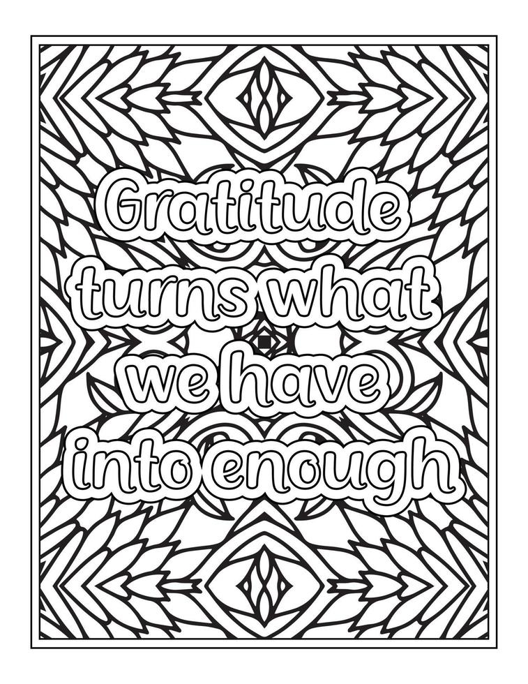 citações de gratidão livro de colorir para adultos vetor