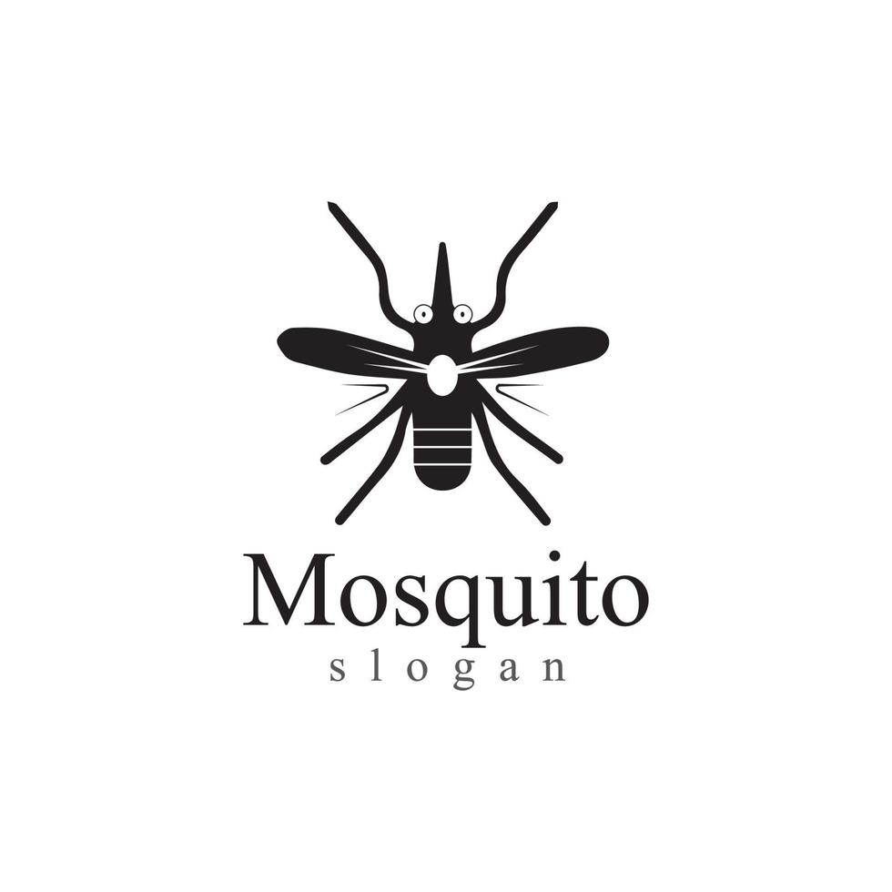 modelo de ilustração vetorial de logotipo de animal inseto mosquito vetor