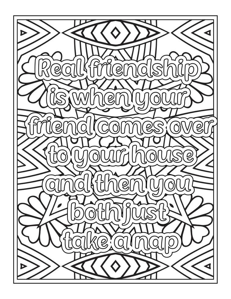 livro para colorir com frases de melhor amigo, desenho de frases para colorir vetor