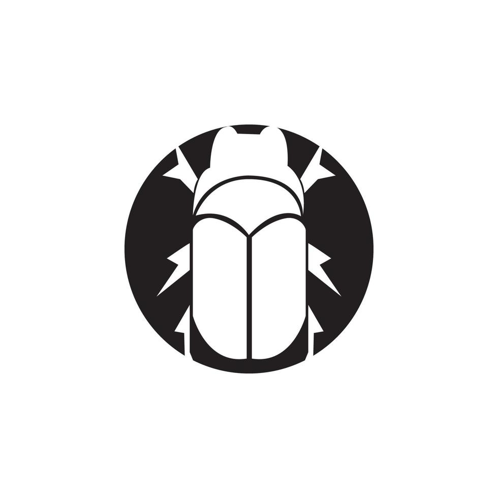 modelo de design de ícone de ilustração vetorial de bug vetor