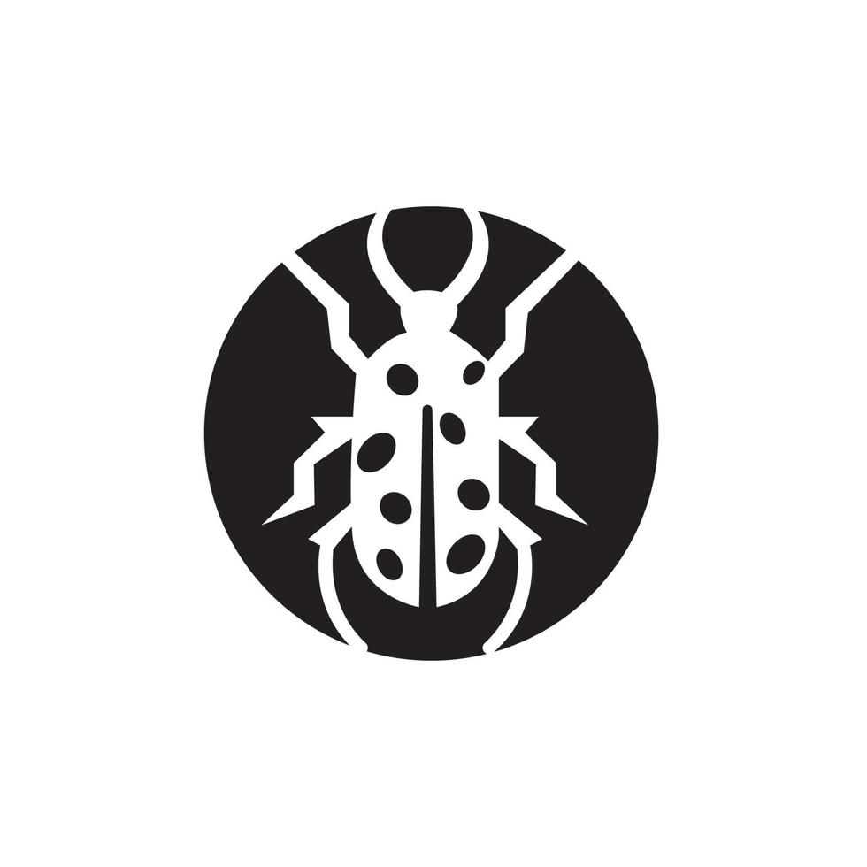 modelo de design de ícone de ilustração vetorial de bug vetor