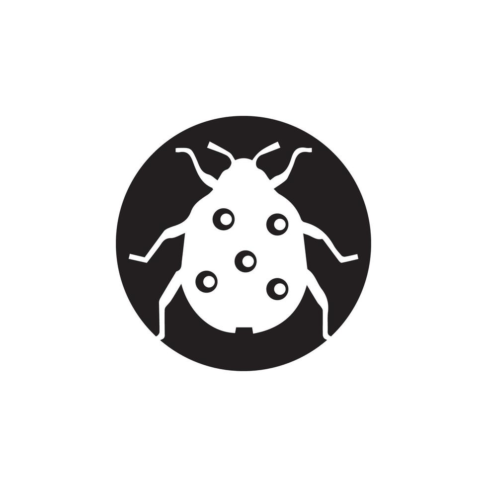 modelo de design de ícone de ilustração vetorial de bug vetor