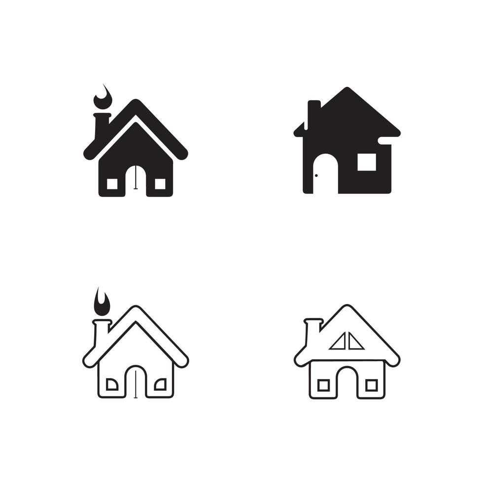 modelo de design de ilustração de ícone de vetor para casa