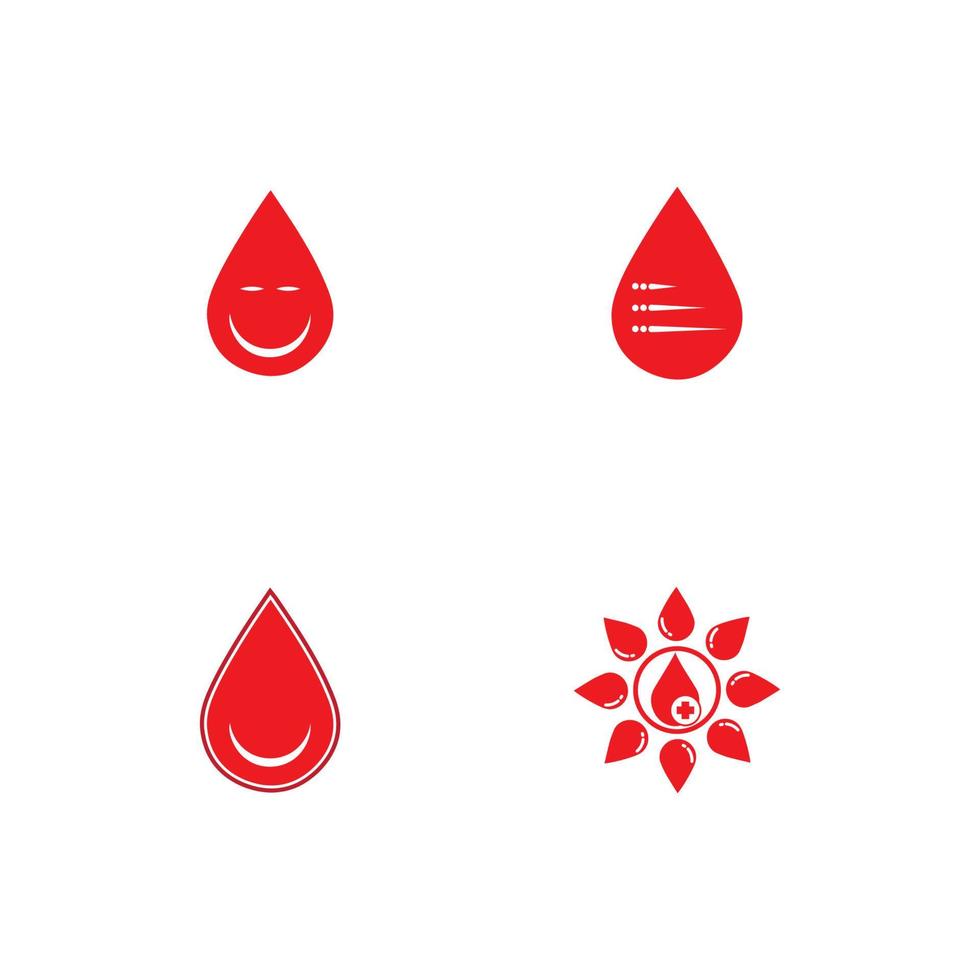 design de ilustração de ícone de vetor de modelo de logotipo de sangue humano