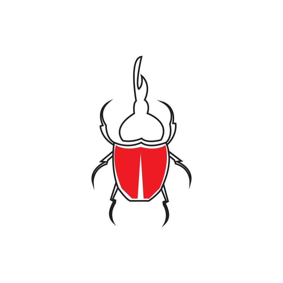 modelo de design de ícone de ilustração vetorial de bug vetor