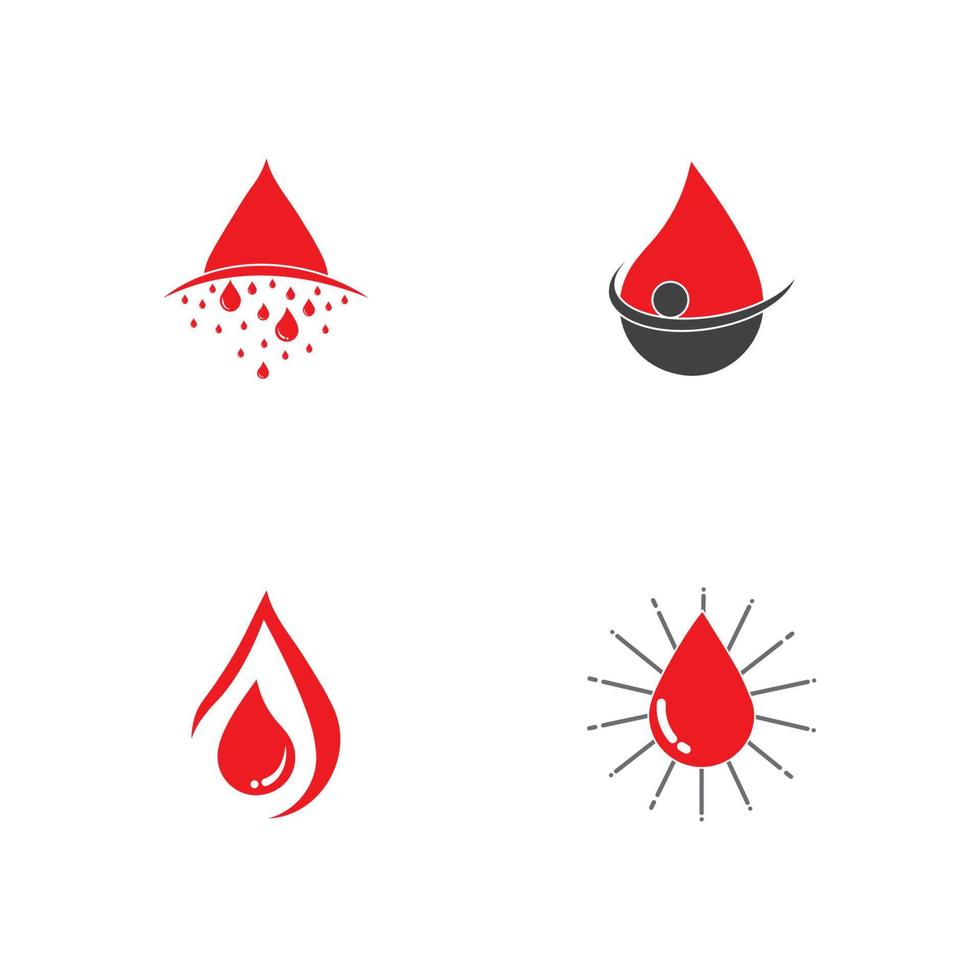 design de ilustração de ícone de vetor de modelo de logotipo de sangue humano