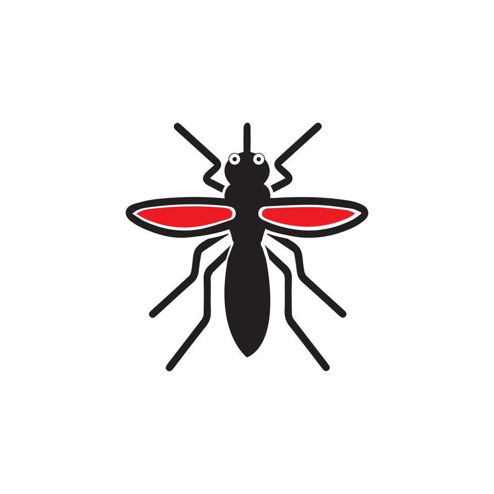 modelo de ilustração vetorial de logotipo de animal inseto mosquito vetor