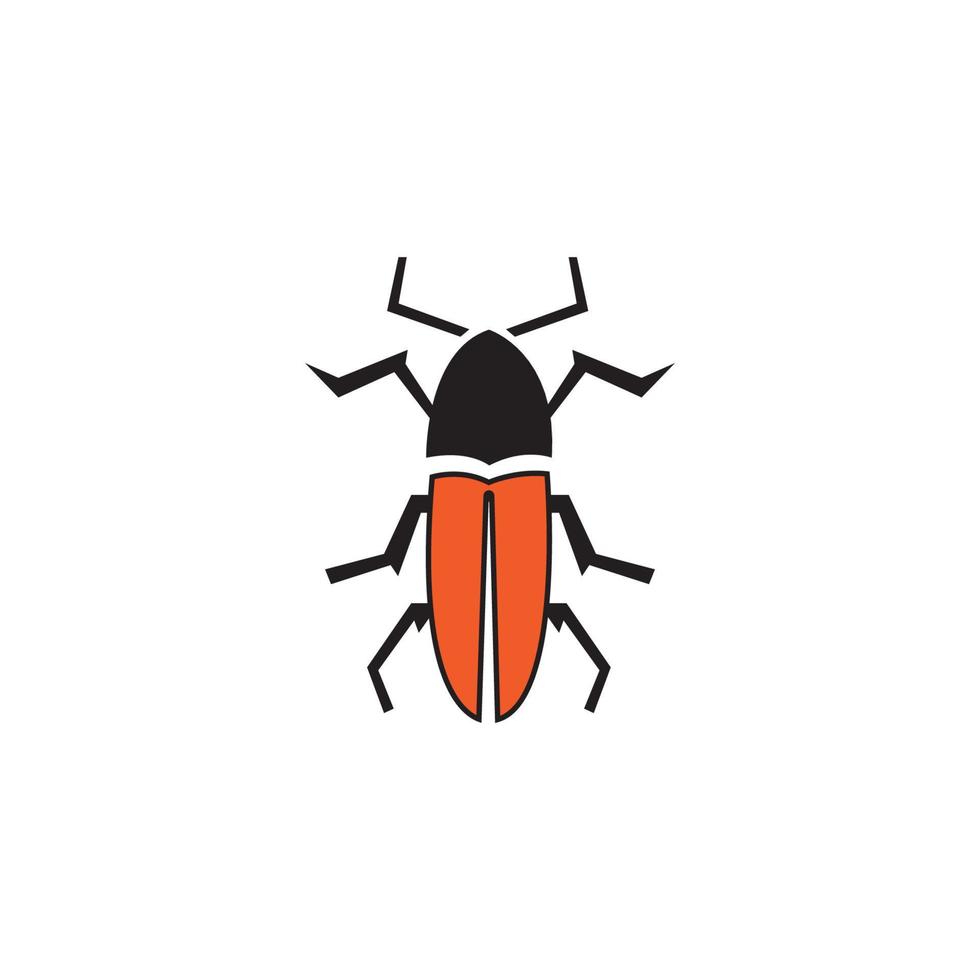 modelo de design de ícone de ilustração vetorial de bug vetor