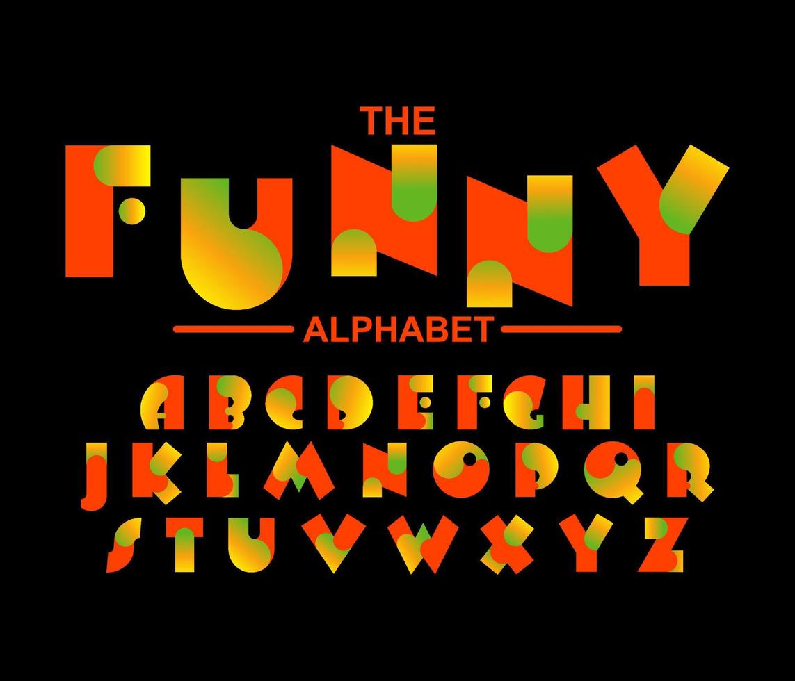 letras coloridas, tipografia de logotipo moderno para título, cabeçalho vetor
