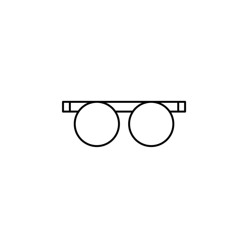 óculos, óculos de sol, óculos, modelo de logotipo de ilustração vetorial de ícone de linha fina de óculos. adequado para muitos propósitos. vetor