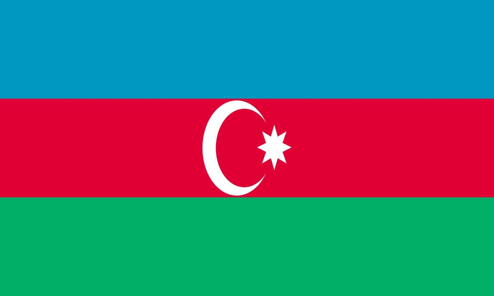 ilustração vetorial da bandeira do azerbaijão vetor