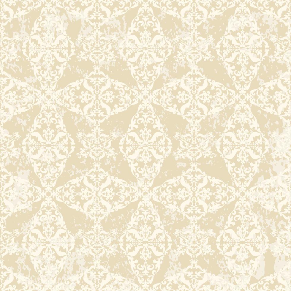 padrão bege vintage em fundo grunge. padrão árabe moderno. papel de parede sem costura em rico estilo oriental. plano de fundo, papel de parede, embrulho, modelo têxtil. vetor