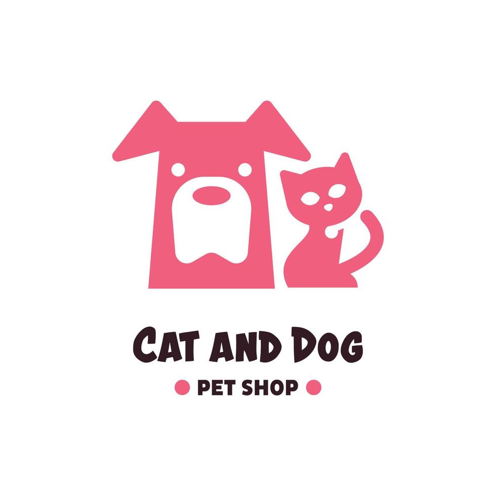 pet shop gatos e cachorros vetor