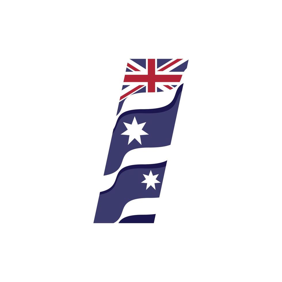 bandeira do alfabeto australiano eu vetor