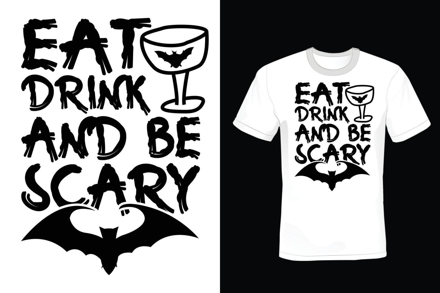 design de camiseta de halloween, vintage, tipografia vetor