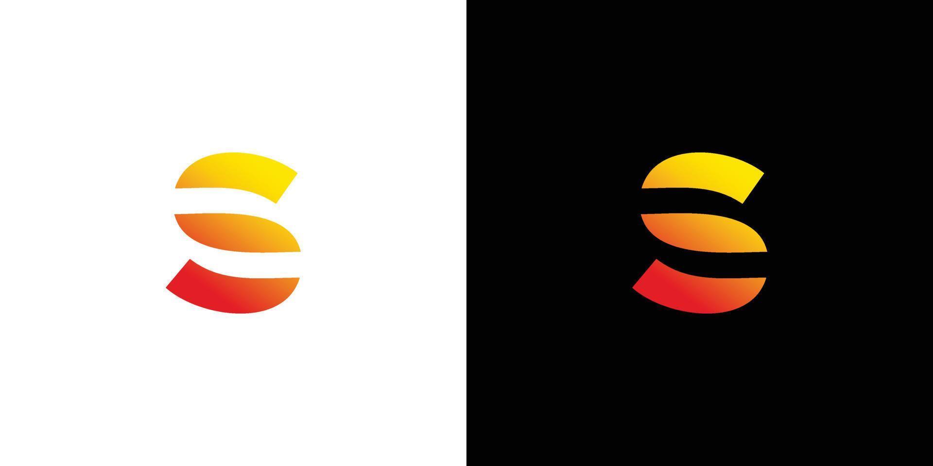 design de logotipo de iniciais de letra s moderno e simples vetor