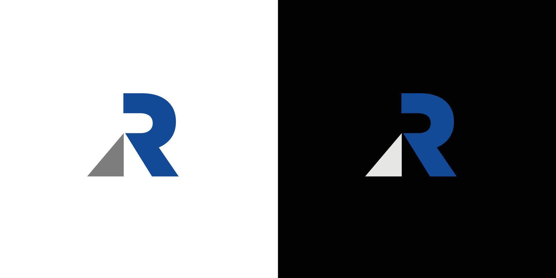 design de logotipo de casa inicial de letra r moderno e atraente vetor