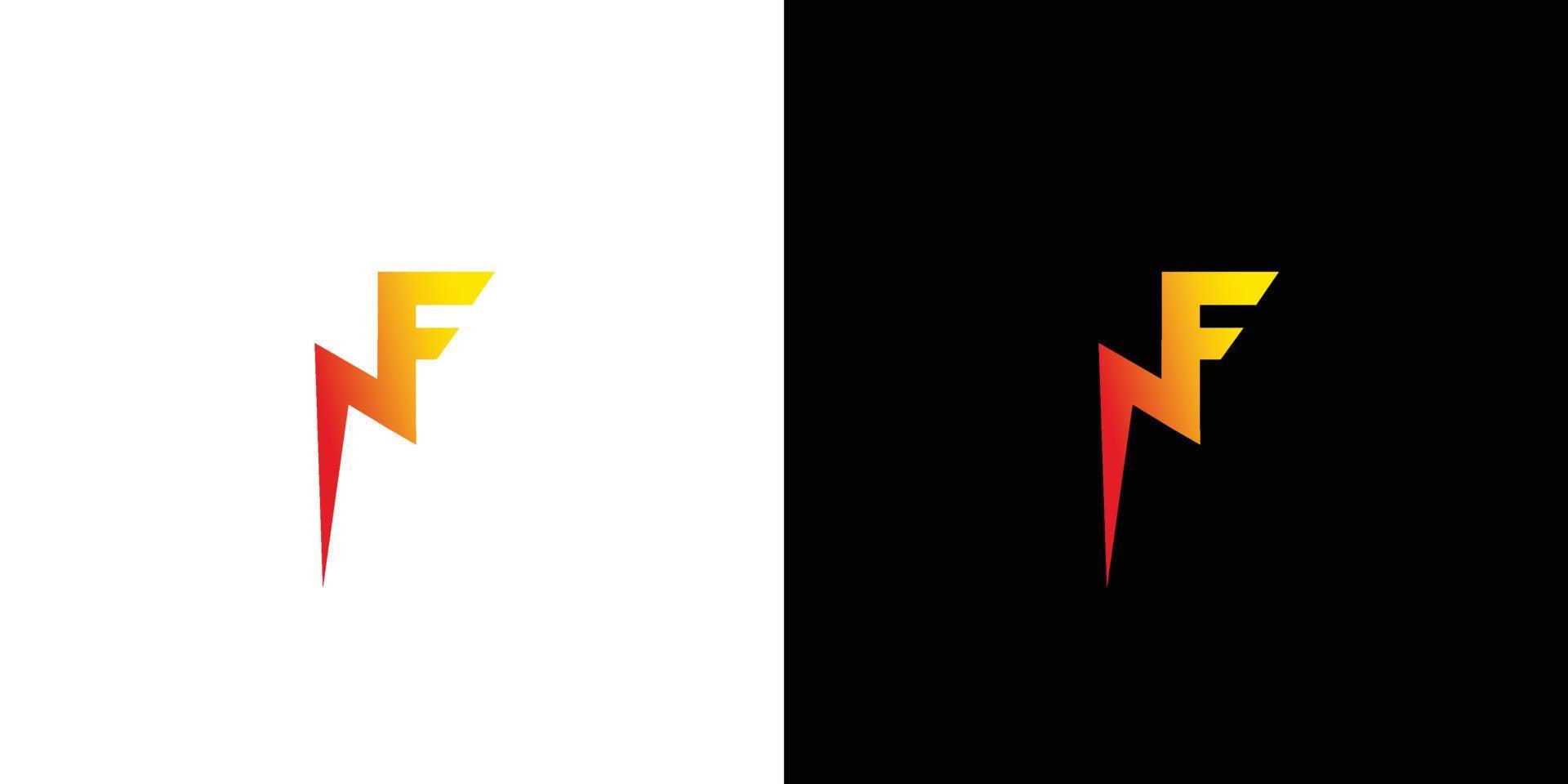 design de logotipo de iniciais de letra nf moderno e sofisticado vetor