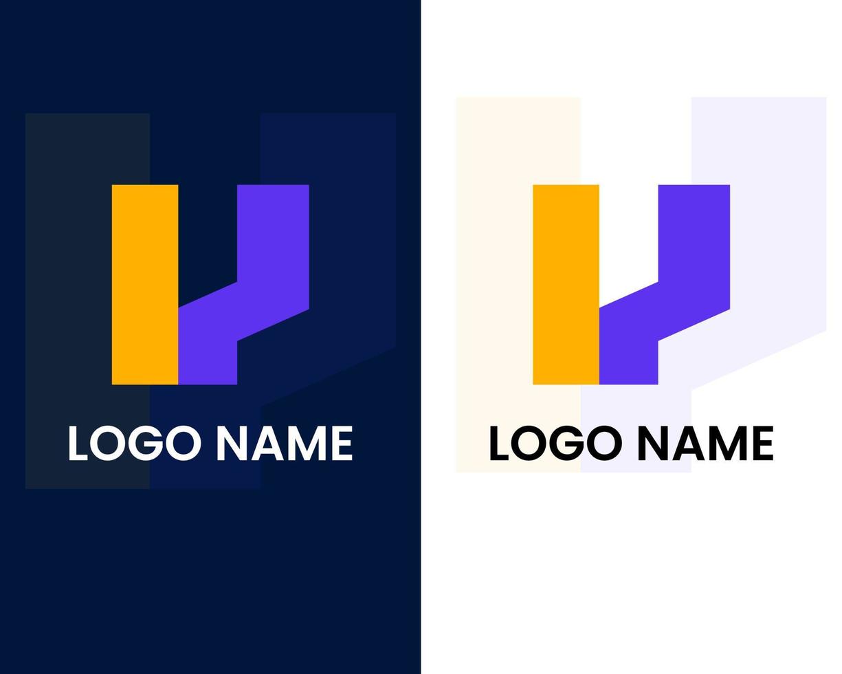 modelo de design de logotipo letra u vetor