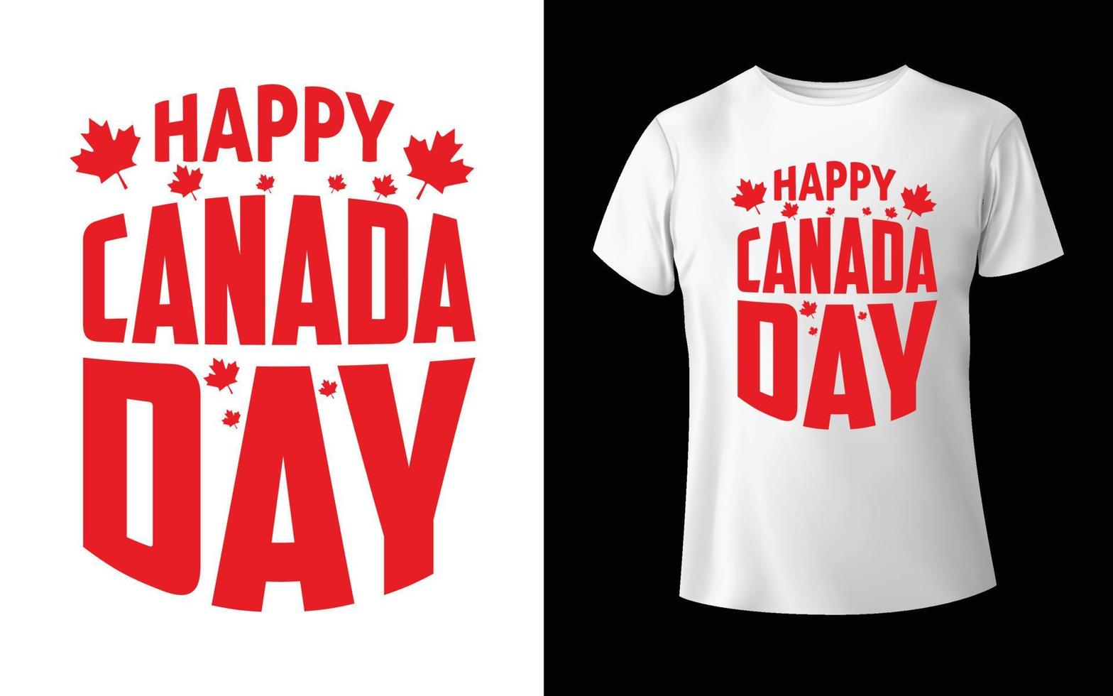 design de t-shirt feliz dia do canadá t-shirt de vetor de dia do canadá design de folha do canadá design de t-shirt do canadá