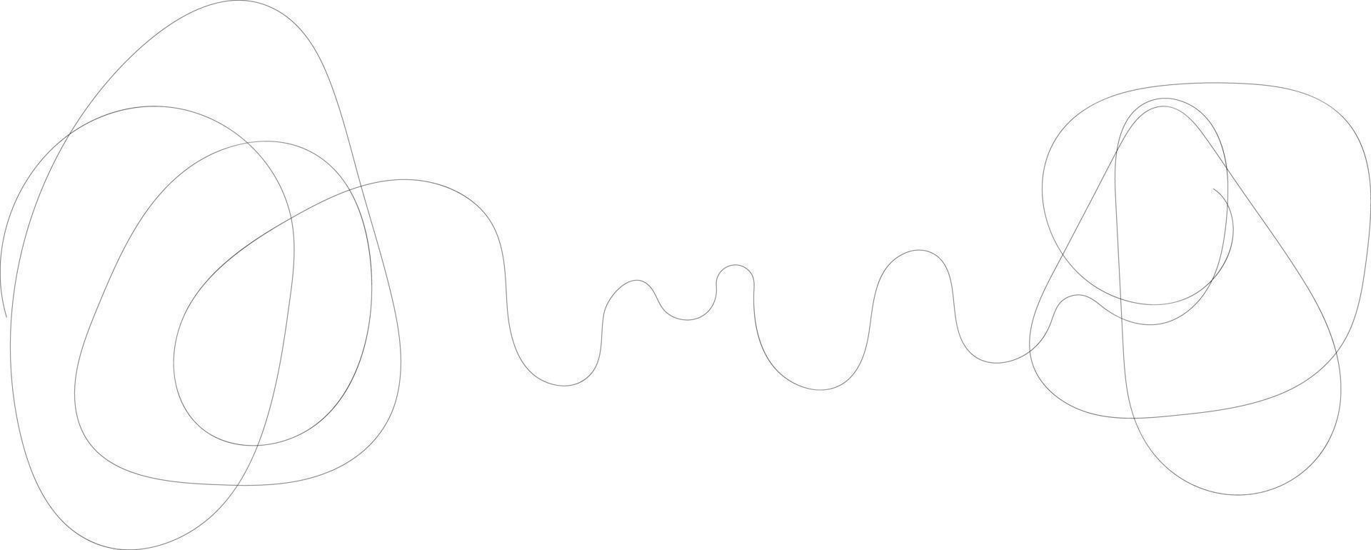 arte moderna de linha única. esboço linear preto minimalista isolado vetor