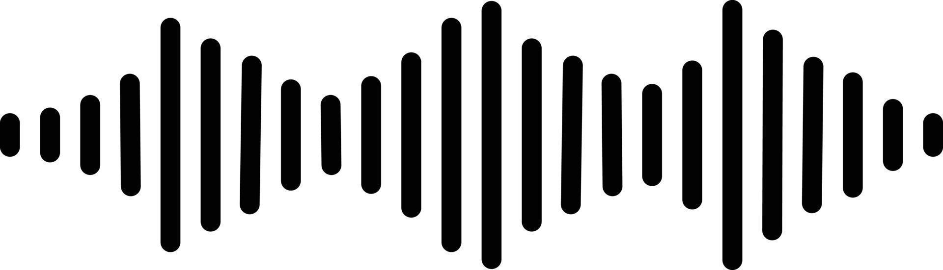 ícone de sinal de áudio. ícone de som. símbolo de ondas sonoras. sinal de pulso de música. vetor