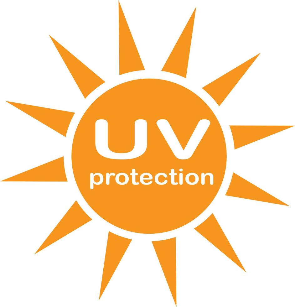 logotipo e ícone de proteção uv. símbolo ultravioleta. sinal de proteção solar. vetor