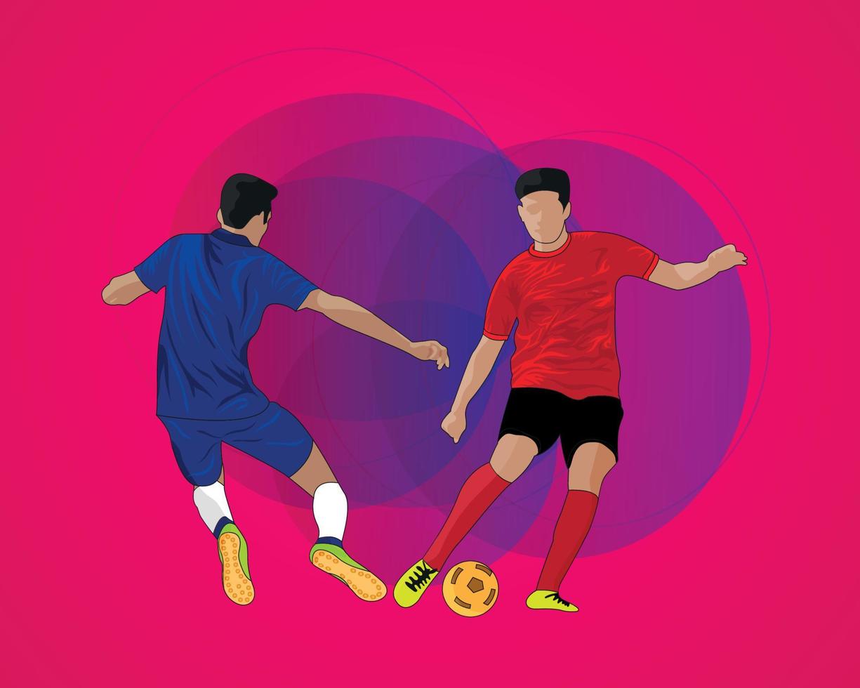 ilustração plana de jogador de futebol ou futebol vetor