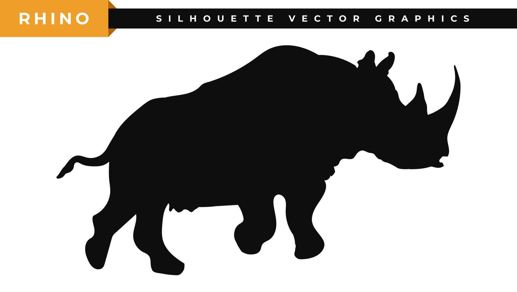 vetor de silhueta de rinoceronte. ilustração de silhueta de hipopótamo. design de logotipo de rinoceronte. símbolos de animais selvagens, ícone do dia mundial do rinoceronte.