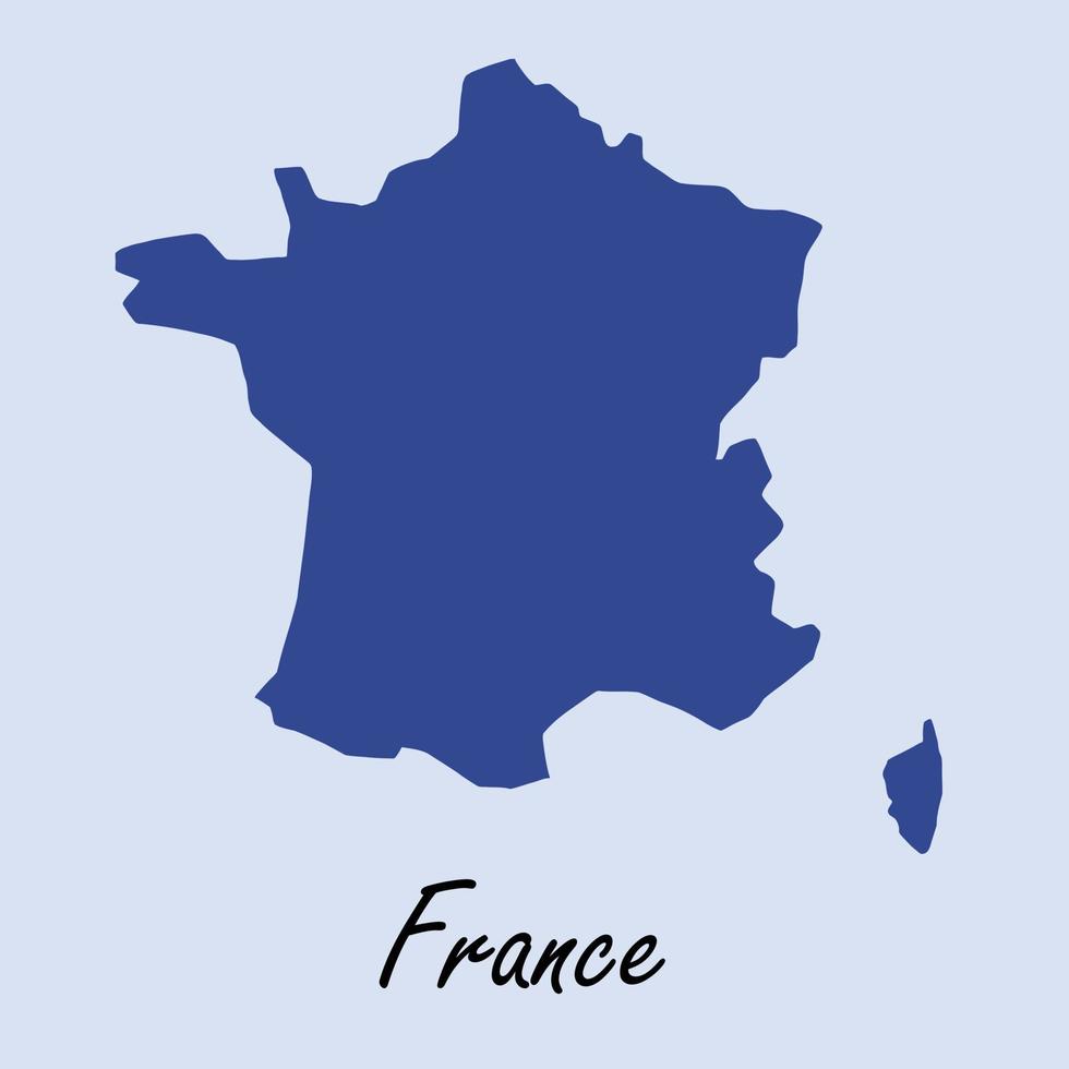 doodle desenho à mão livre do mapa da França. vetor