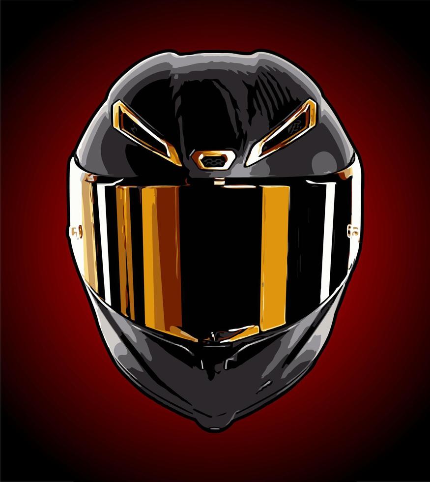 capacete preto legal vetor