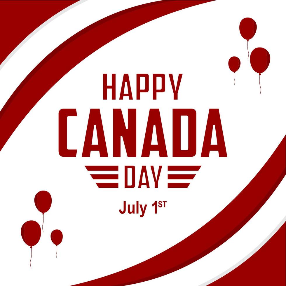 ilustração em vetor dia do Canadá. feliz dia do canadá design de convite de férias.