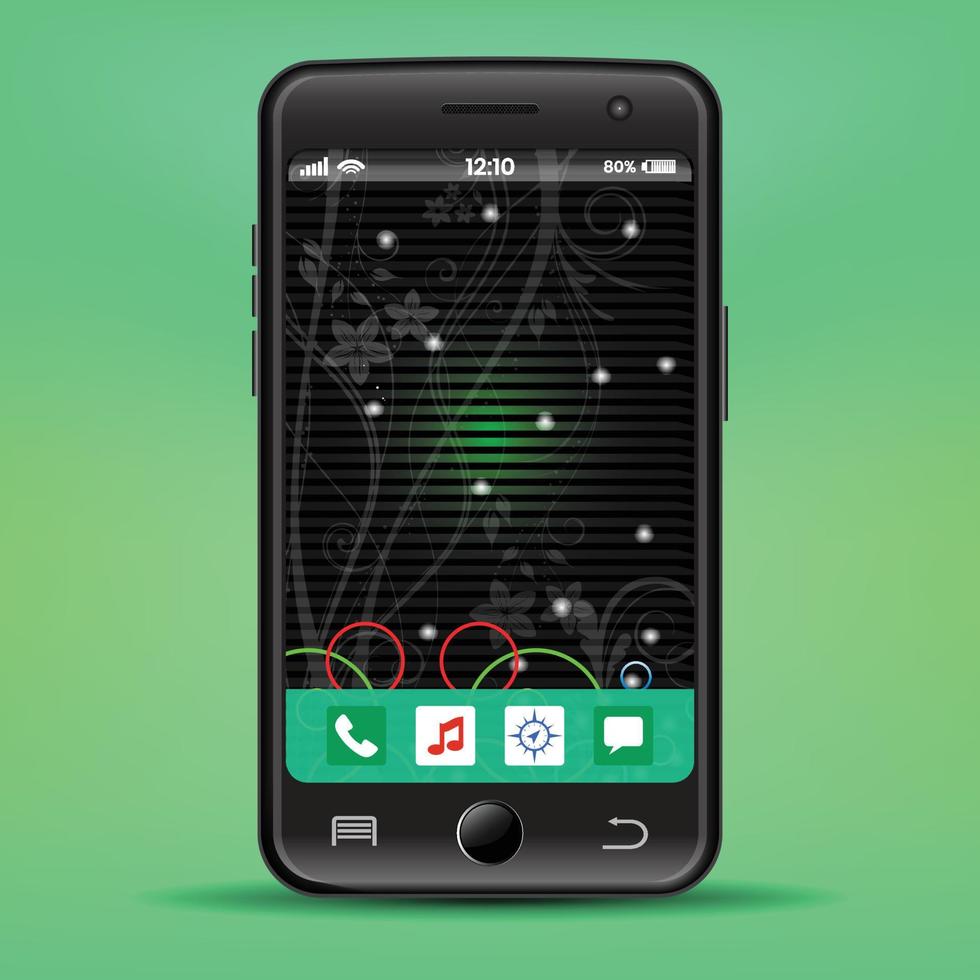 vetor de telefone celular, layout móvel com ilustração vetorial de ícone