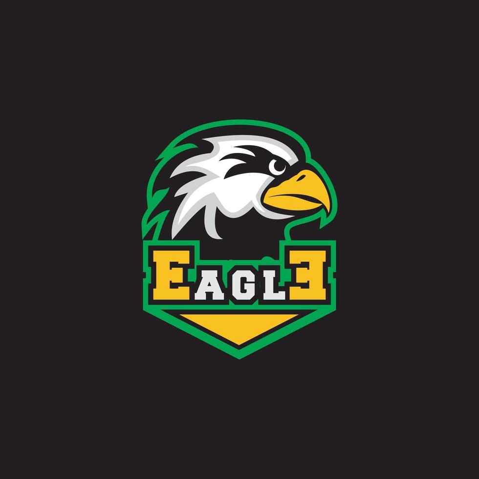 águia de cabeça criativa para logotipo esport vetor