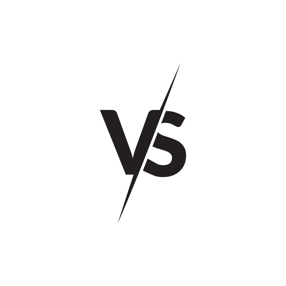 designs de logotipo inspiradores de letras vs ou versus vetor