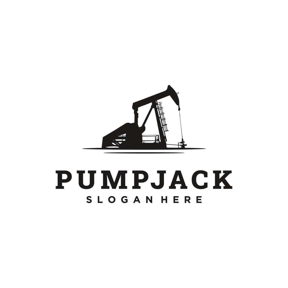 silhueta do logotipo da paisagem do jack da bomba, bom para sua indústria petrolífera vetor