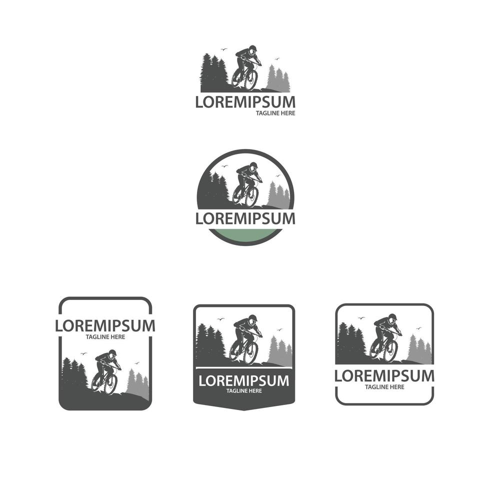 ilustração de mountain bike vetor