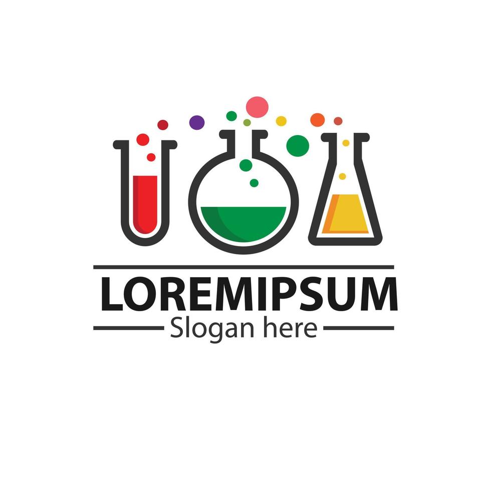 vetor de logotipo da escola de laboratório