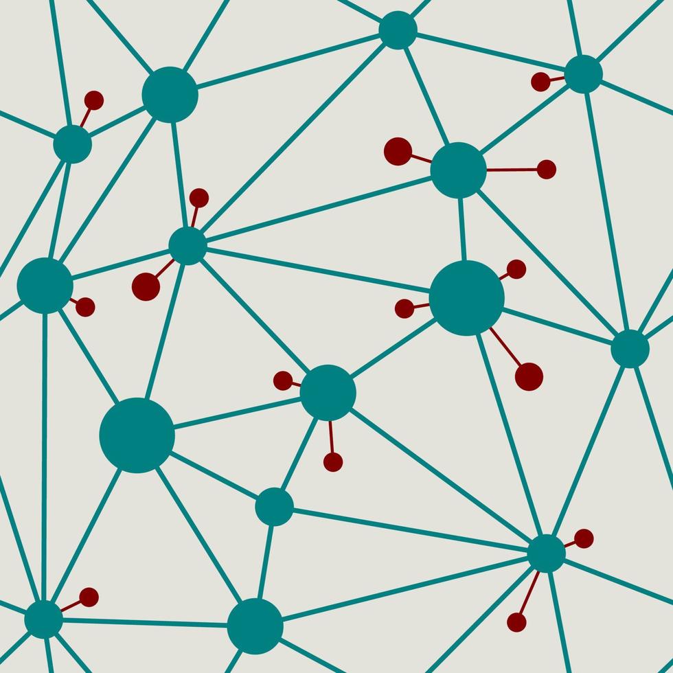 vetor editável de padrão sem emenda de ilustração molecular para criar plano de fundo