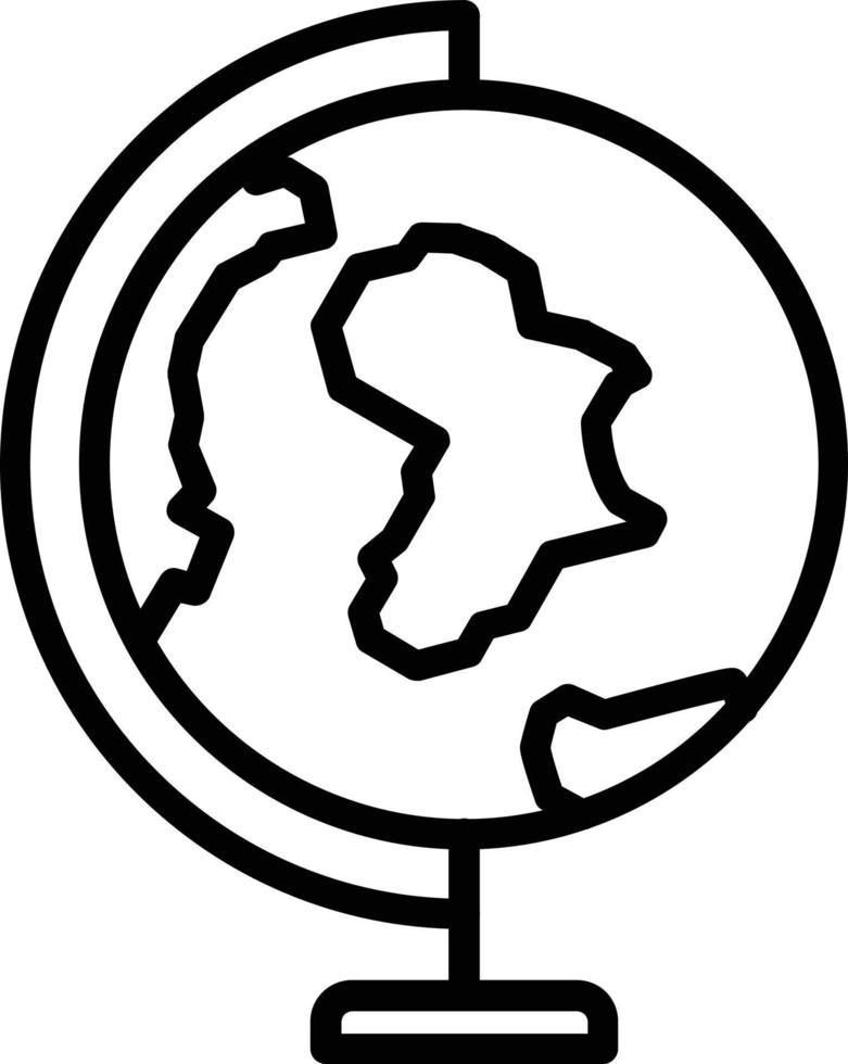 ícone de linha de vetor de globo