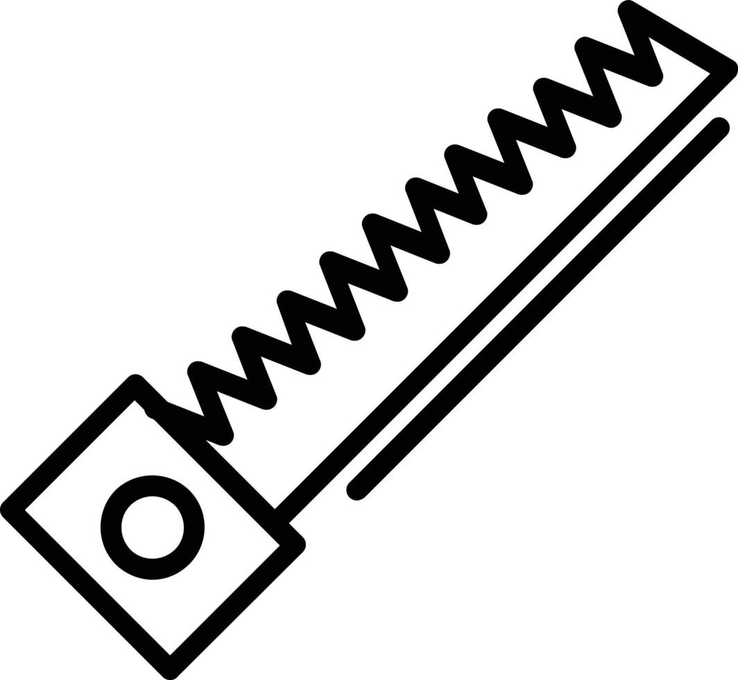 ícone de linha de vetor de serra de mão