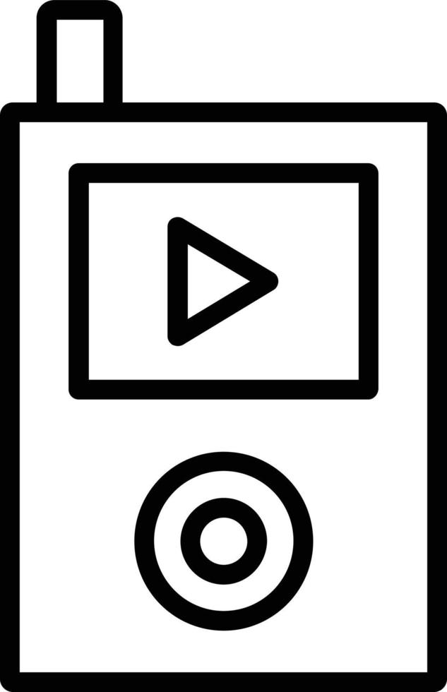 ícone de linha de vetor de player de música