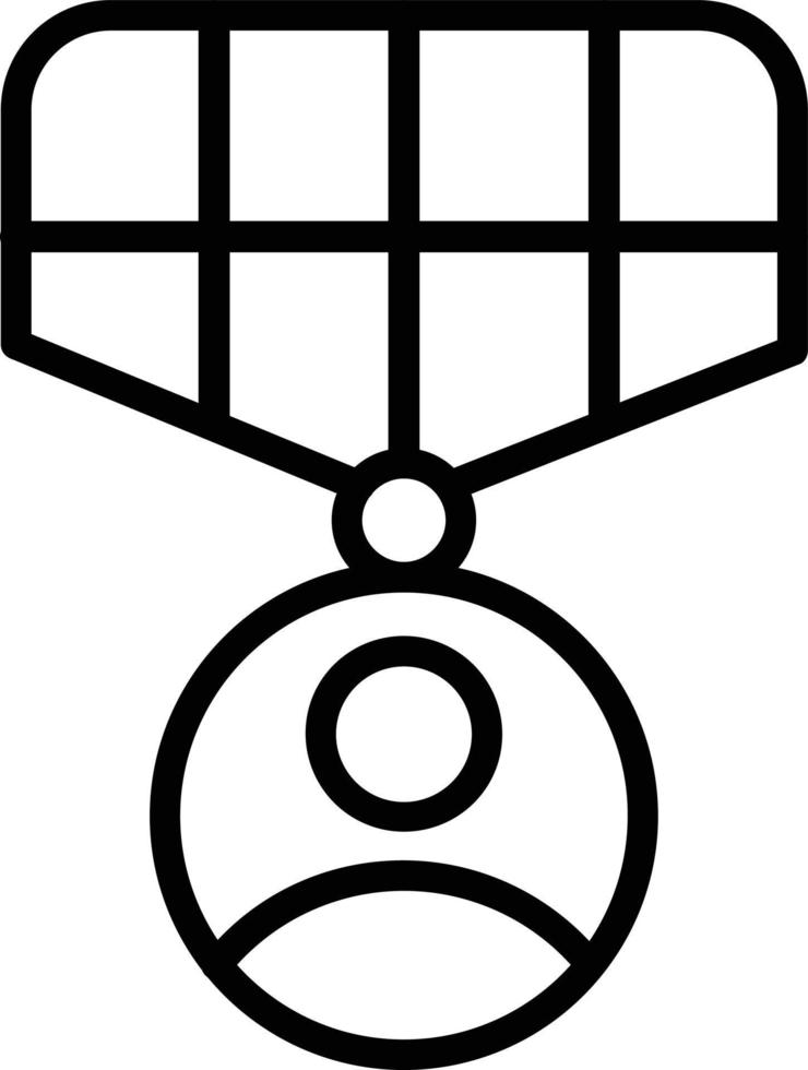 ícone de linha de vetor de medalha