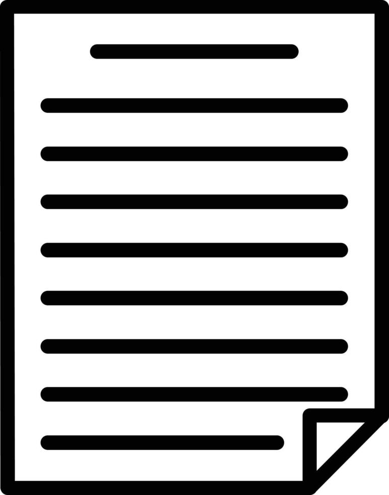 ícone de linha de vetor de memorando