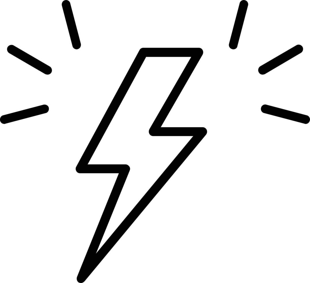 ícone de linha de vetor de energia