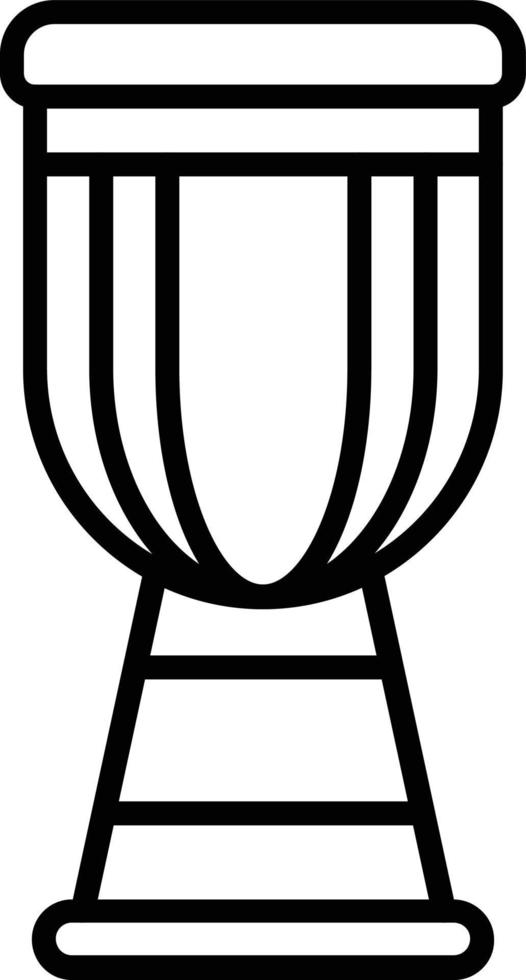 ícone de linha de vetor djembe