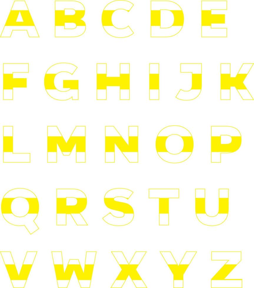 alfabeto gradiente colorido vetor