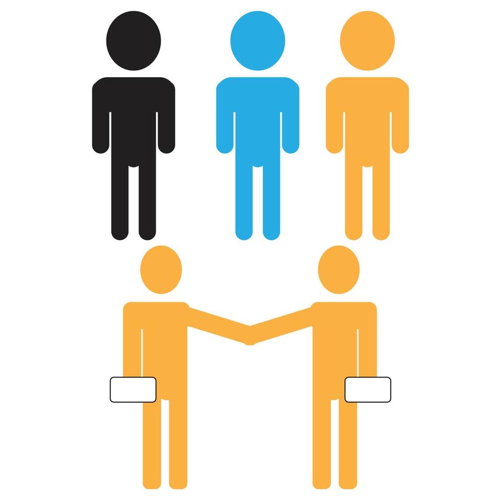ícone de pessoas juntos ilustração vetorial de trabalho em equipe vetor
