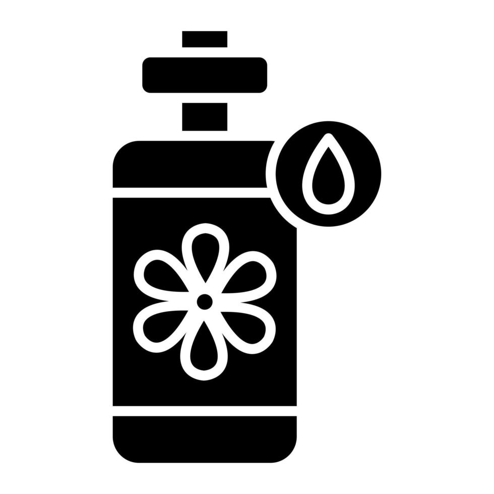 ícone de glifo de óleo de massagem corporal vetor