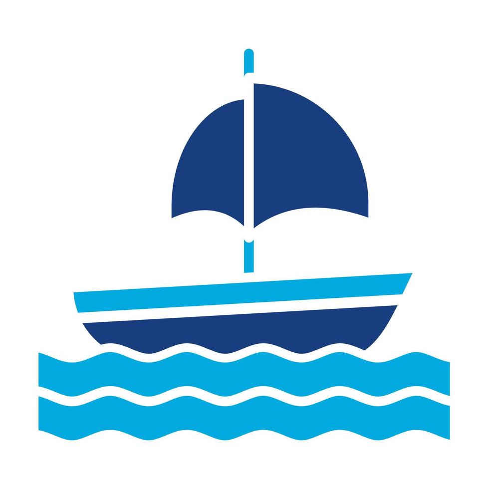 ícone de duas cores de glifo de vela vetor